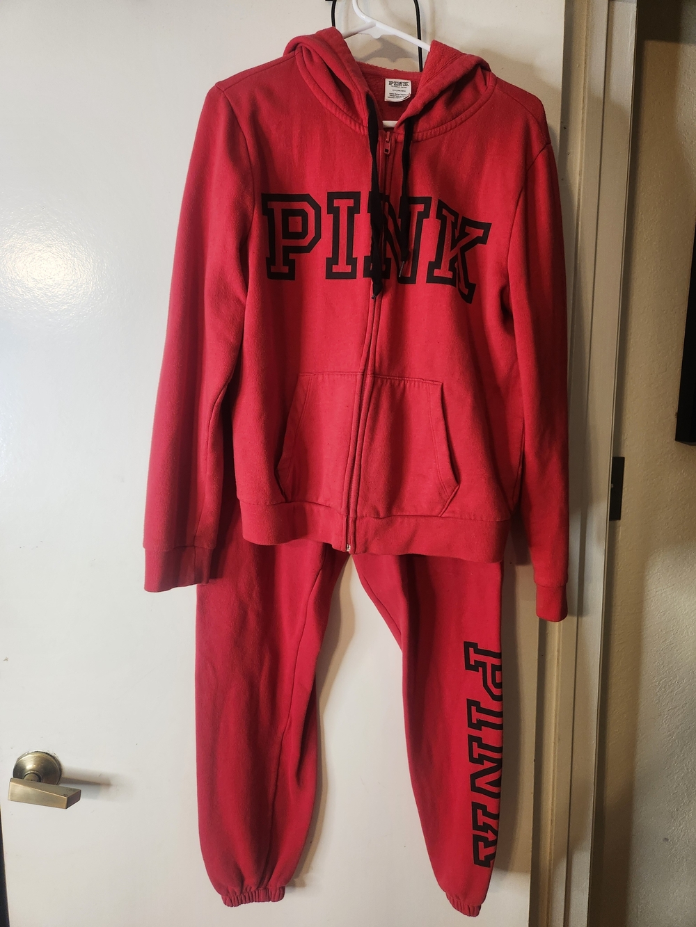 PINK Victoria's Secret Red Zip-Up Sweatsuit - Picture 6 of 6